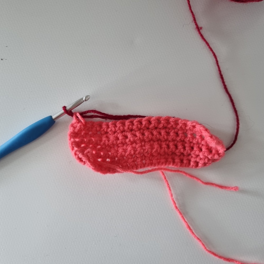 single crochet color 3