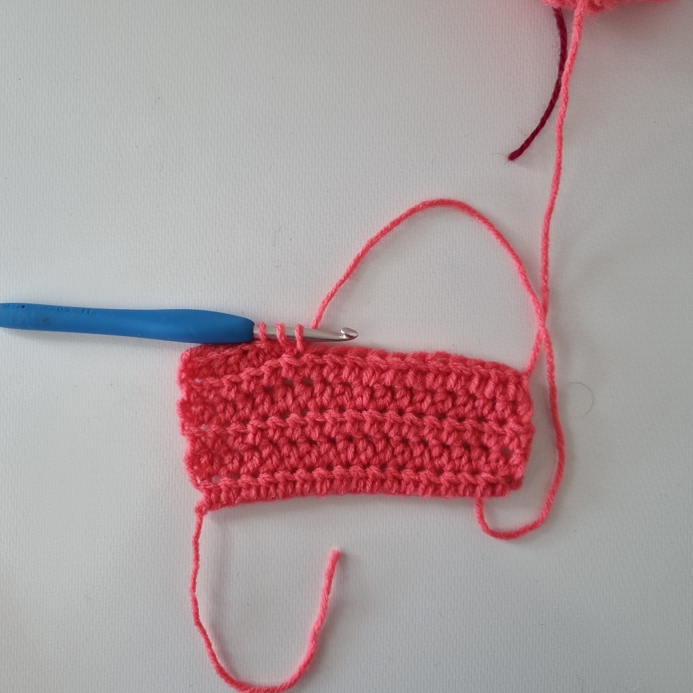half double crochet color change 1