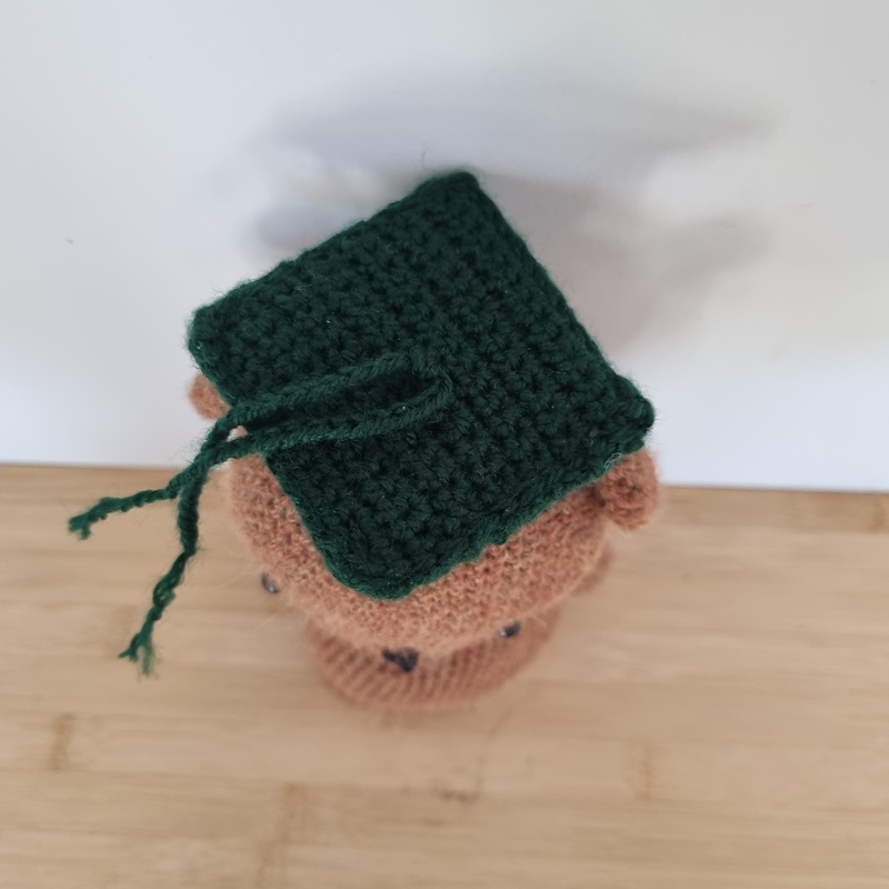 mini crochet graduation cap