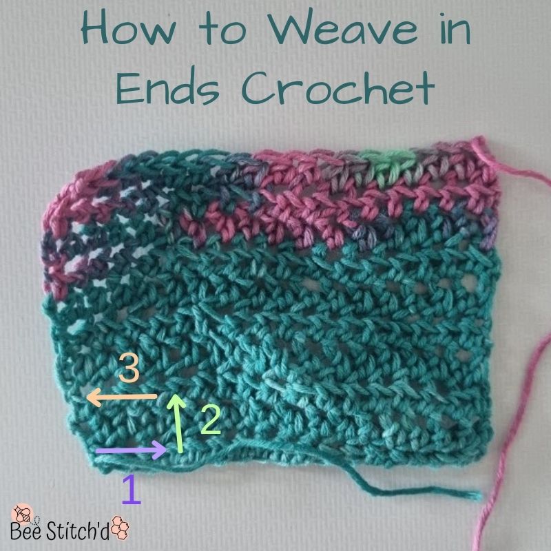 how to weave in ends crochet