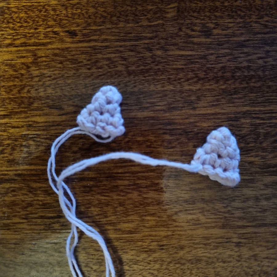 crochet ears sewn together