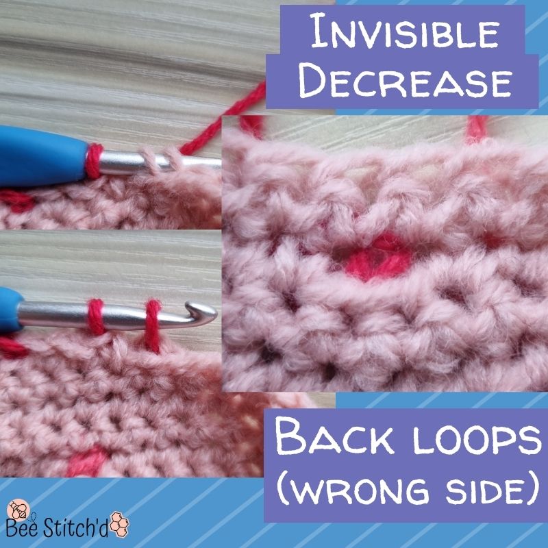 invisible decrease back loops