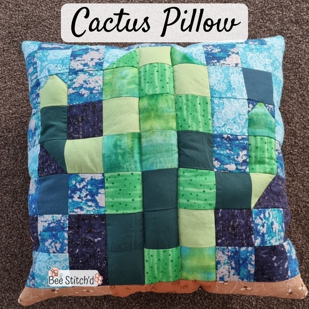 patchwork cactus pillow