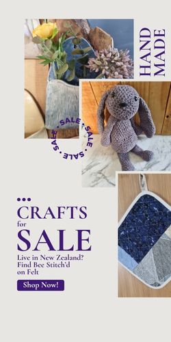Bee Stitch'd ad for Felt.co.nz - shop local and handmade